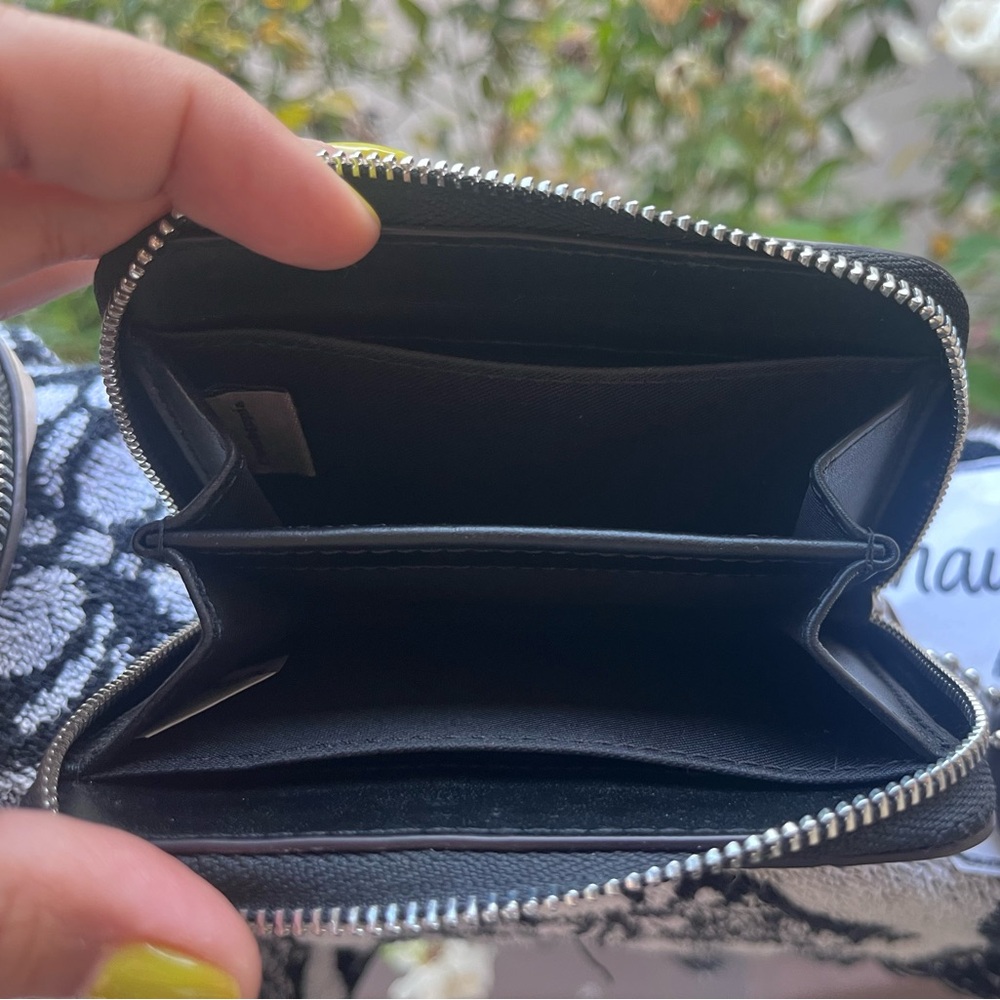DISCONTINUED COACHTOPIA ZIP ROUND CHECKERBOARD WALLET - Picture 6 of 9